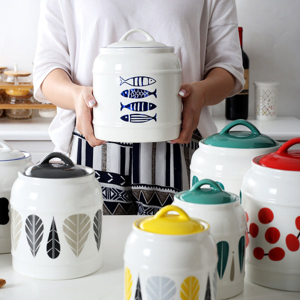 Lovely Leaf Ceramic Jar