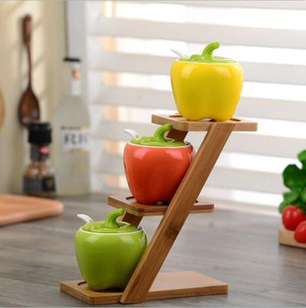 Creative Pumpkin Shape Ceramic Jar