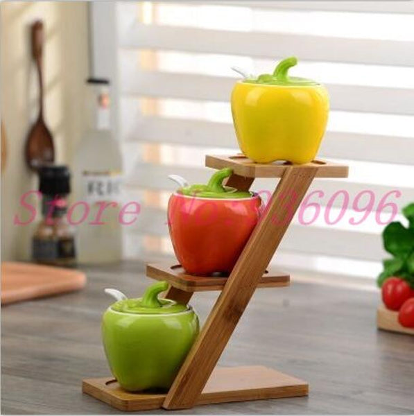 Creative Pumpkin Shape Ceramic Jar